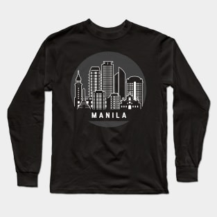 Manila NCR Skyline Long Sleeve T-Shirt